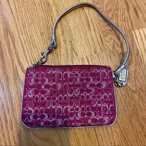 Pink Coach Wristlet